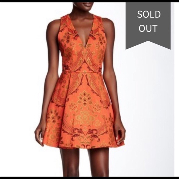 STUNNING ALICE+OLIVIA FIT&FLARE JACQUARD DRESS ASO FELICITY SMOAK - Picture 6 of 12